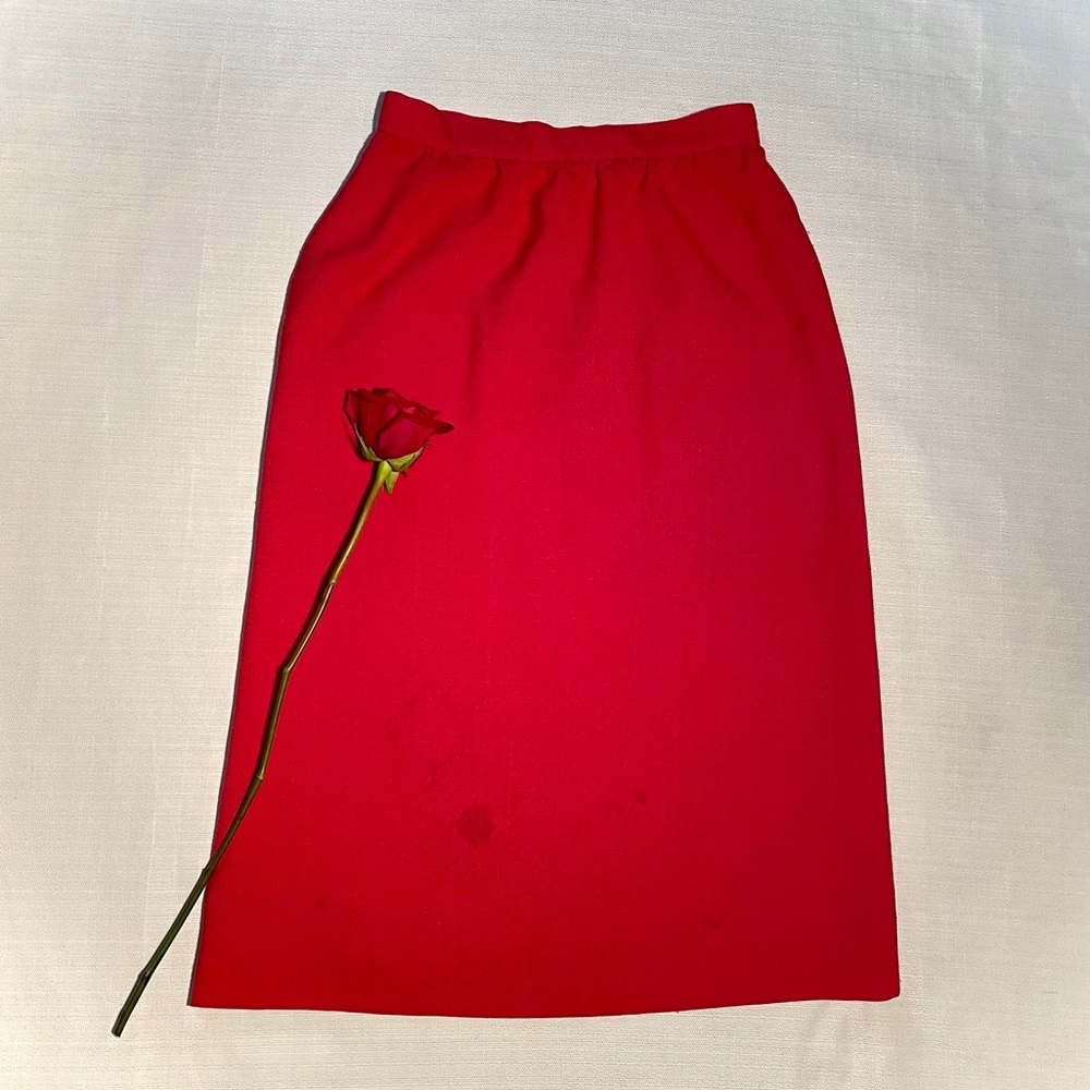 Vintage Red Pencil Skirt